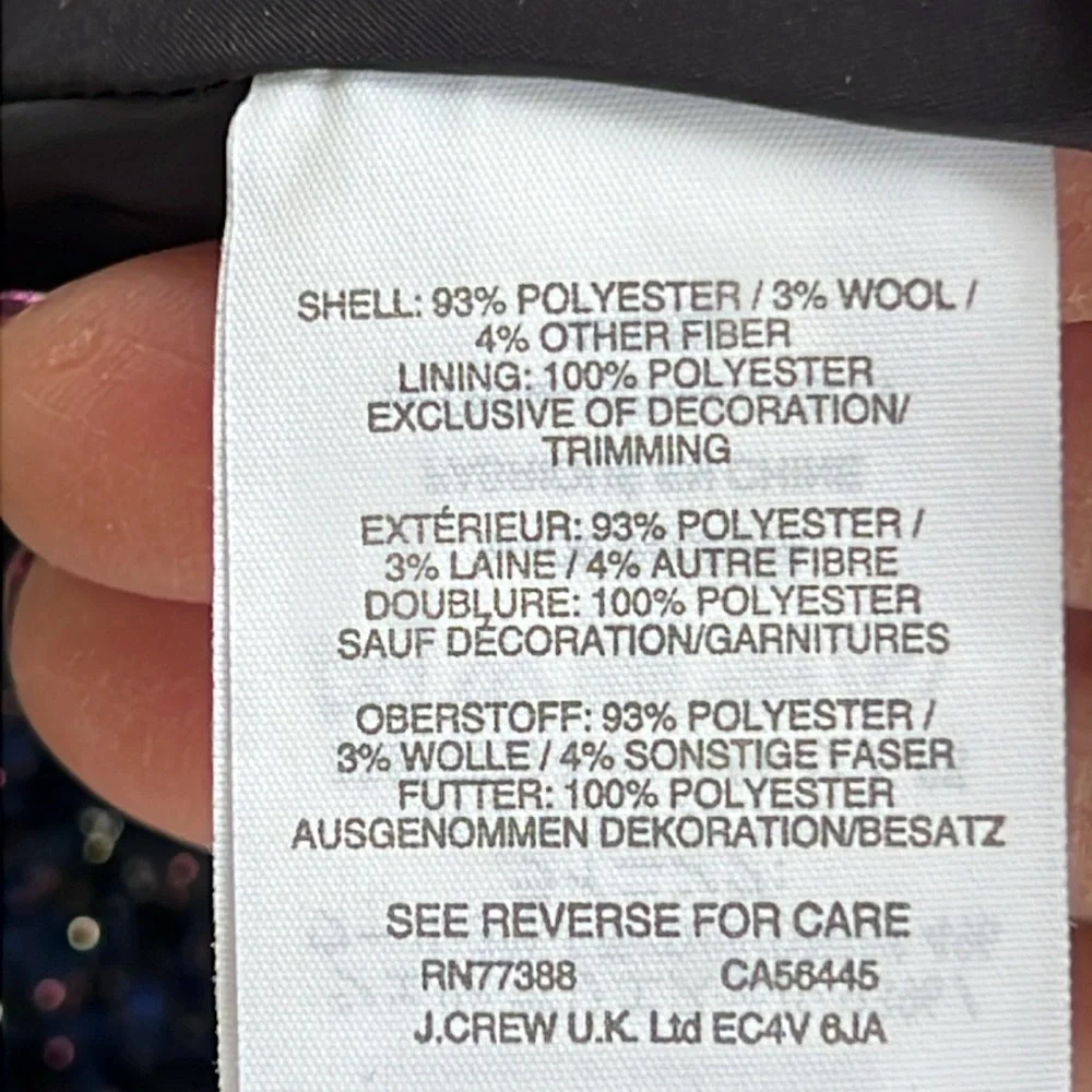 J. Crew Midnight Blue Sleeveless Sparkle Tweed Sheath Dress Size 4 - Picture 15 of 16